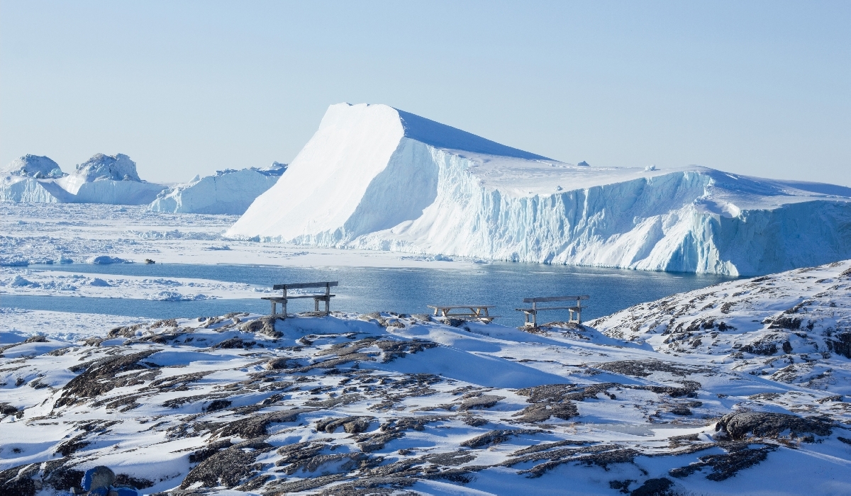 Vue sur les icebergs à Ilulissat au Groenland