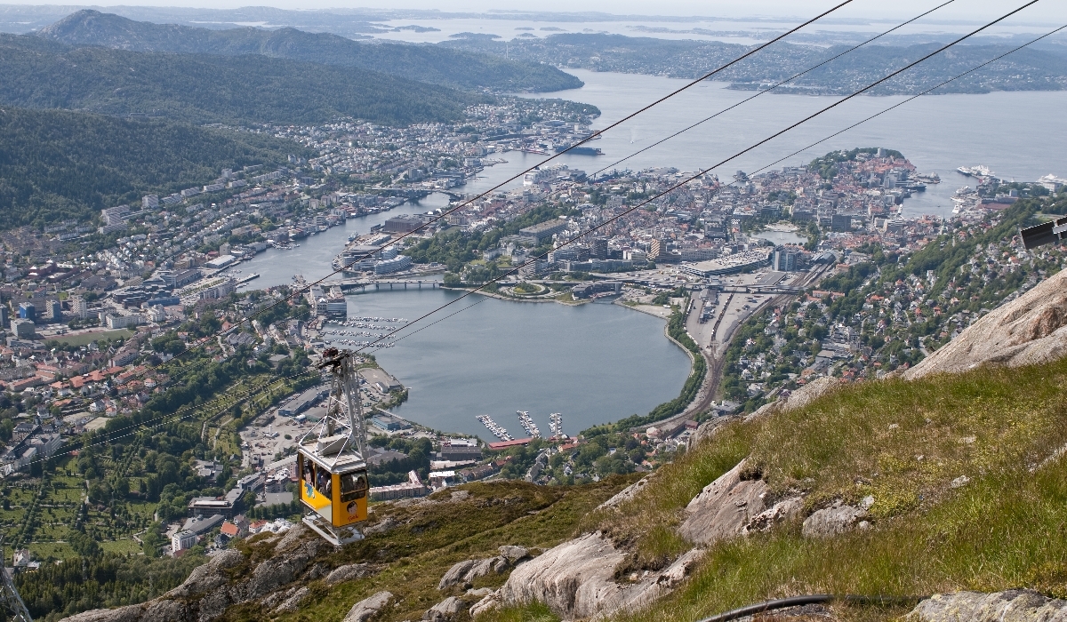 vue panoramique de Bergen depuis le Mount Ulriken